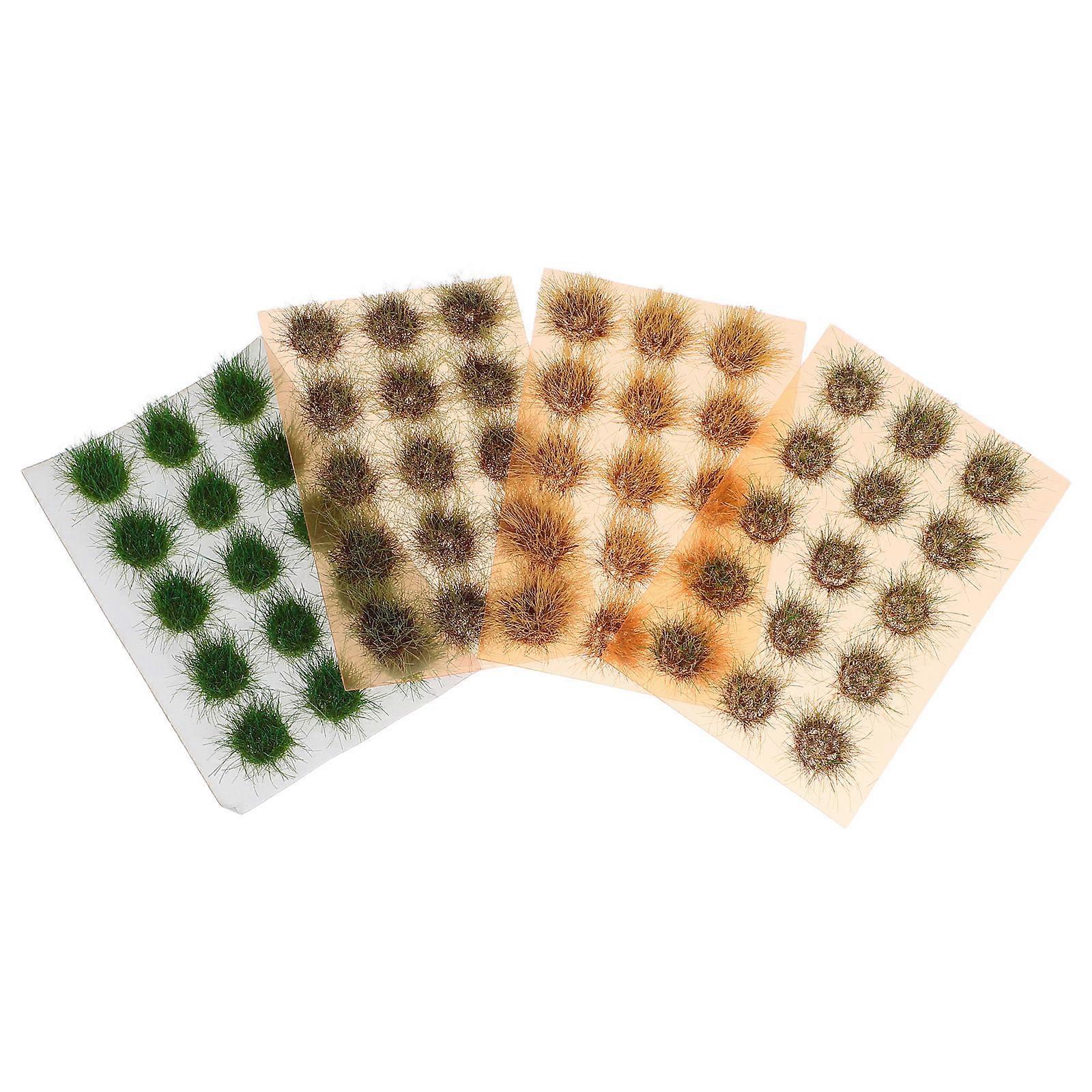 Static Grass Tuft Model for Decoration 12Pcs Mini Grass Clusters for Dioramas