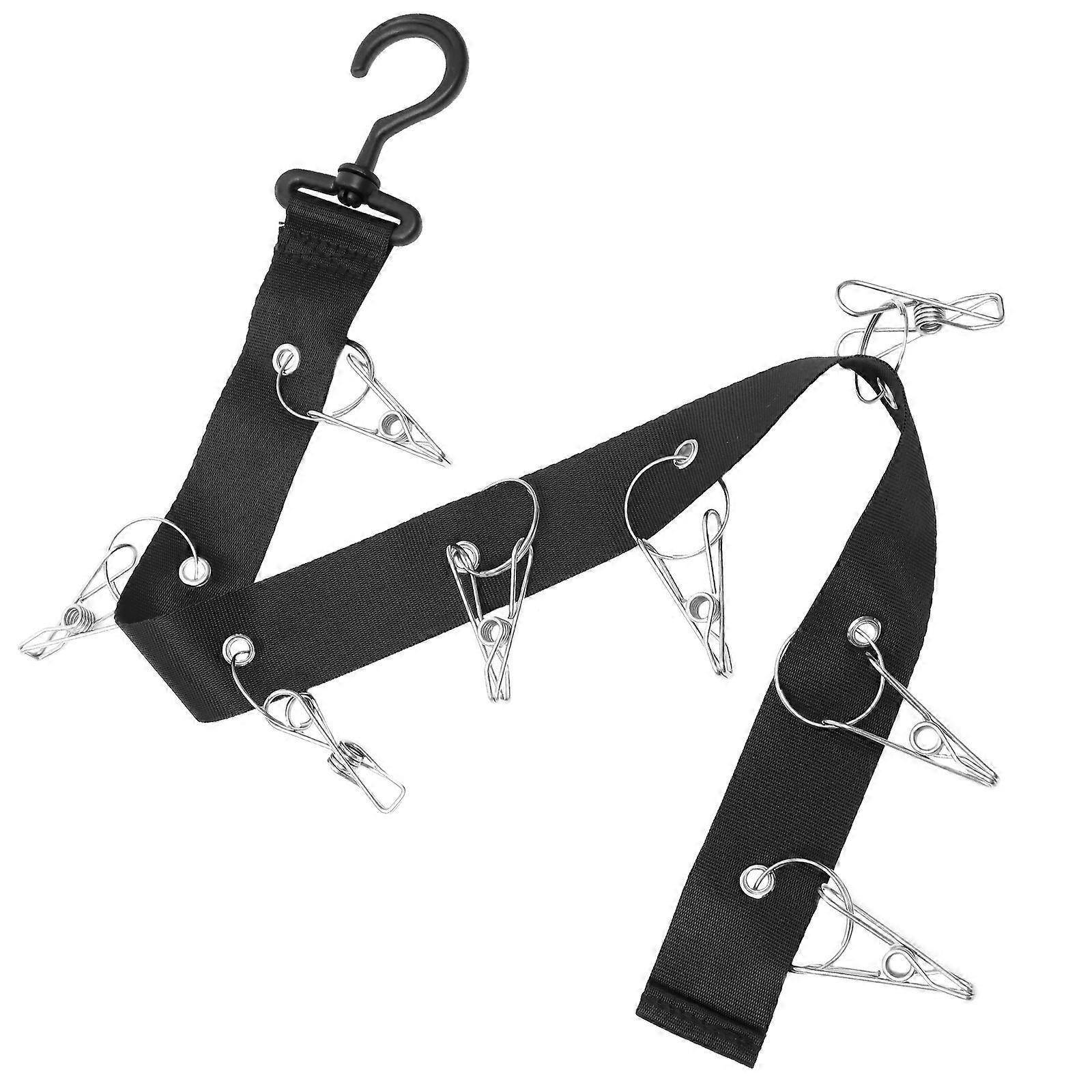 Black Baseball Cap Holder Closet Rack Hanging Cap Organizer 5Pcs