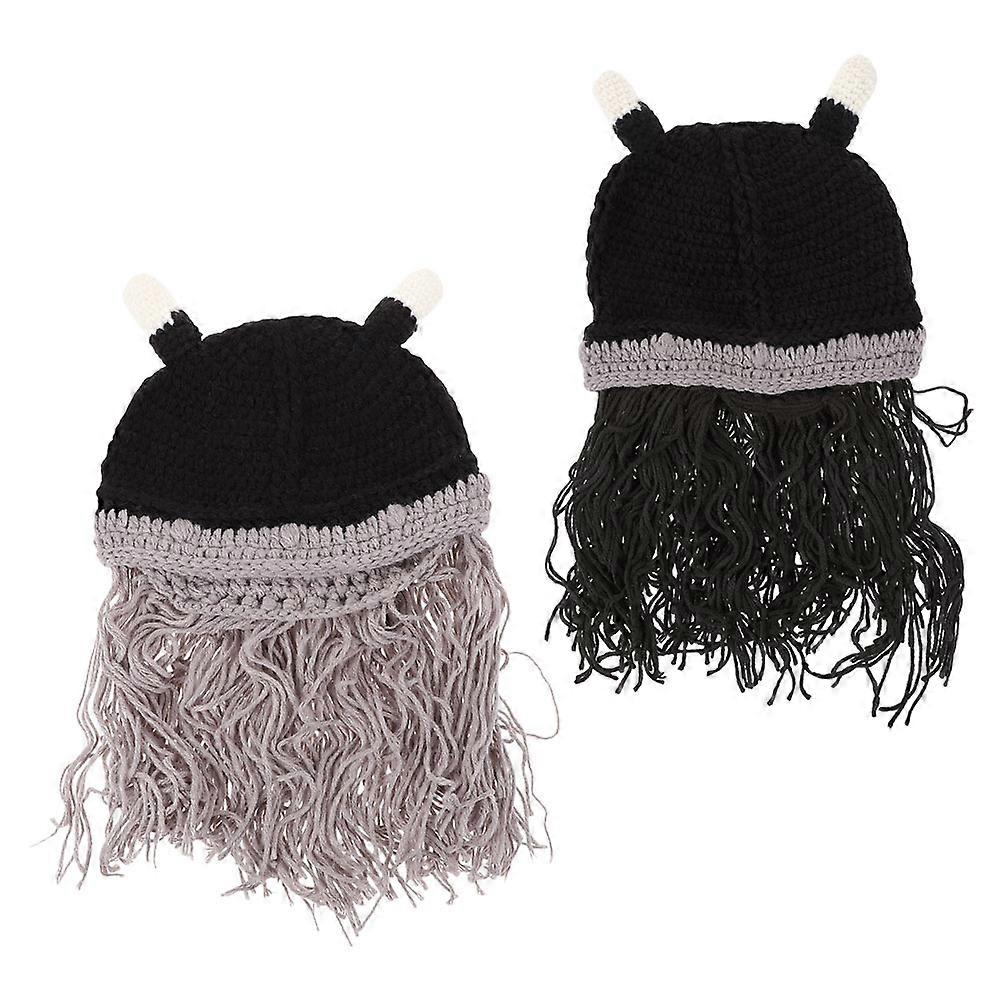 Cosplay Viking Hat Decoration for Wearing Use 4Pcs Woolen Yarn Assorted Color