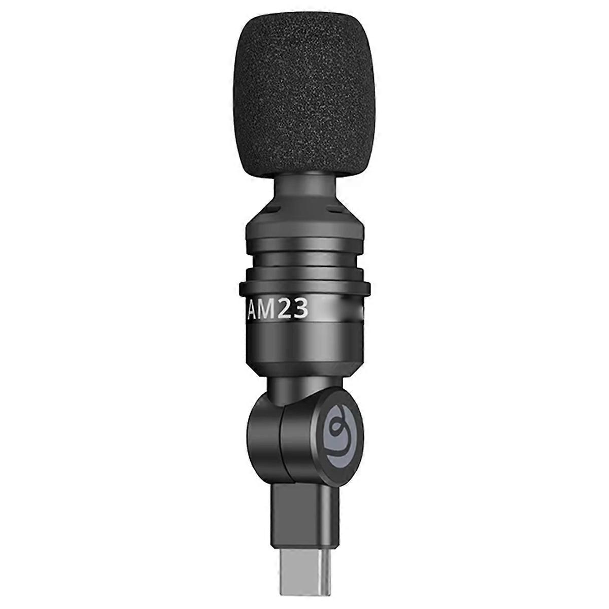 Type-C Mini Mic Ultra-Compact Microphone for Vlog Video Recording Live Streaming 360° Omnidirectiona