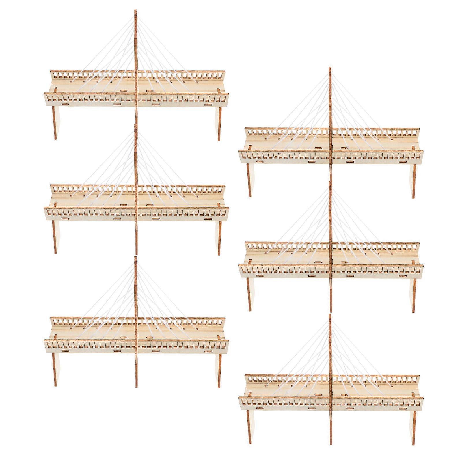 Wooden Cable-Stayed Bridge Kit DIY Stem Project for Kids 18Sets