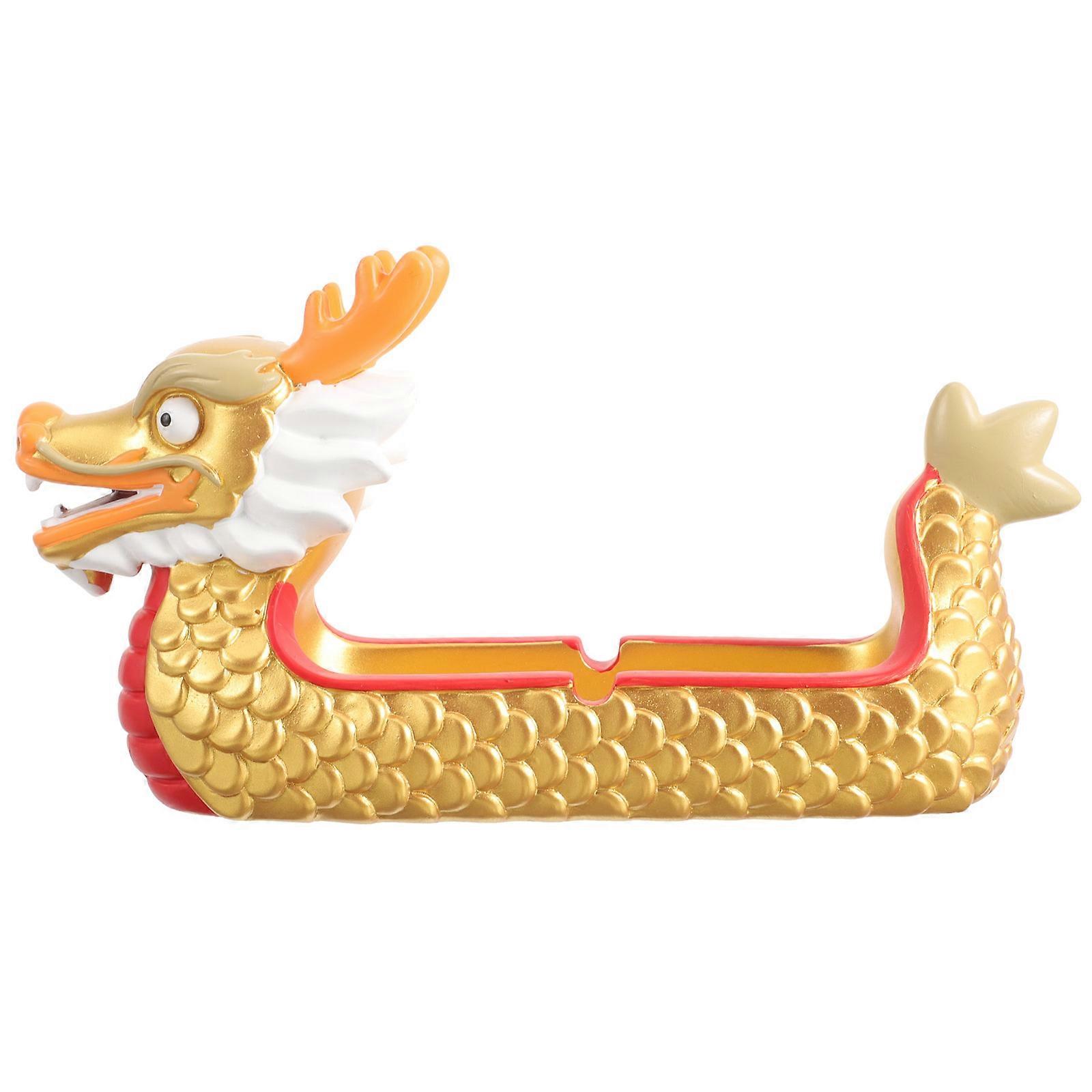 Decorative Dragon Ashtray 2Pcs Resin Holder Ideal For Home Cafe Office Use 9.04x4.72in