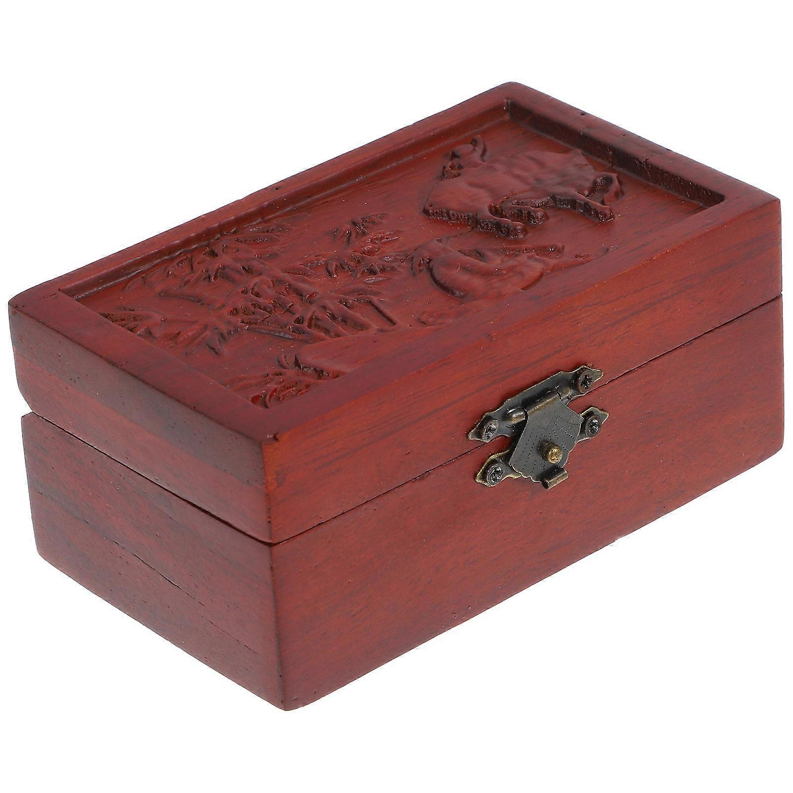 Vintage Jewelry Case 5Pcs Rectangular Trinkets Container For Gift Giving Office Decorative