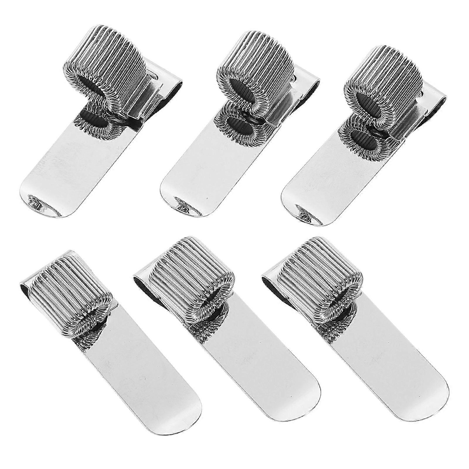 Adjustable Pen Holder Clip Metal with Spring for Office 18Pcs