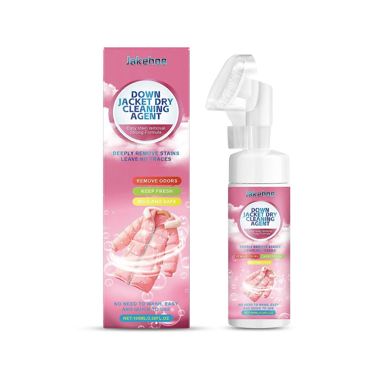 100ml Down Jacket Dry Cleaning Agent: Gentle and non-irritating for cleaning down jackets, removing stains and oils.