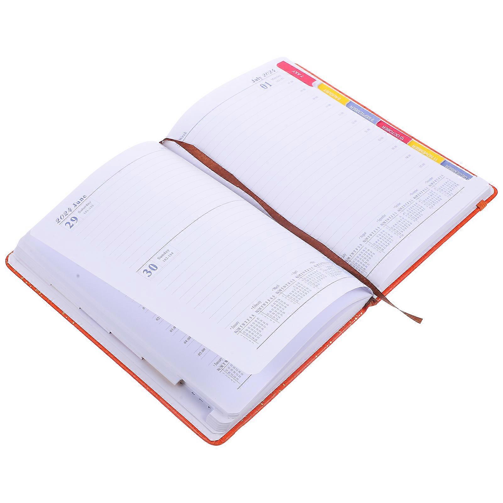 Schedule Notepad 4Pcs Rectangular Planner For Weekly .2X14.5X2CM Orange Note-Taking