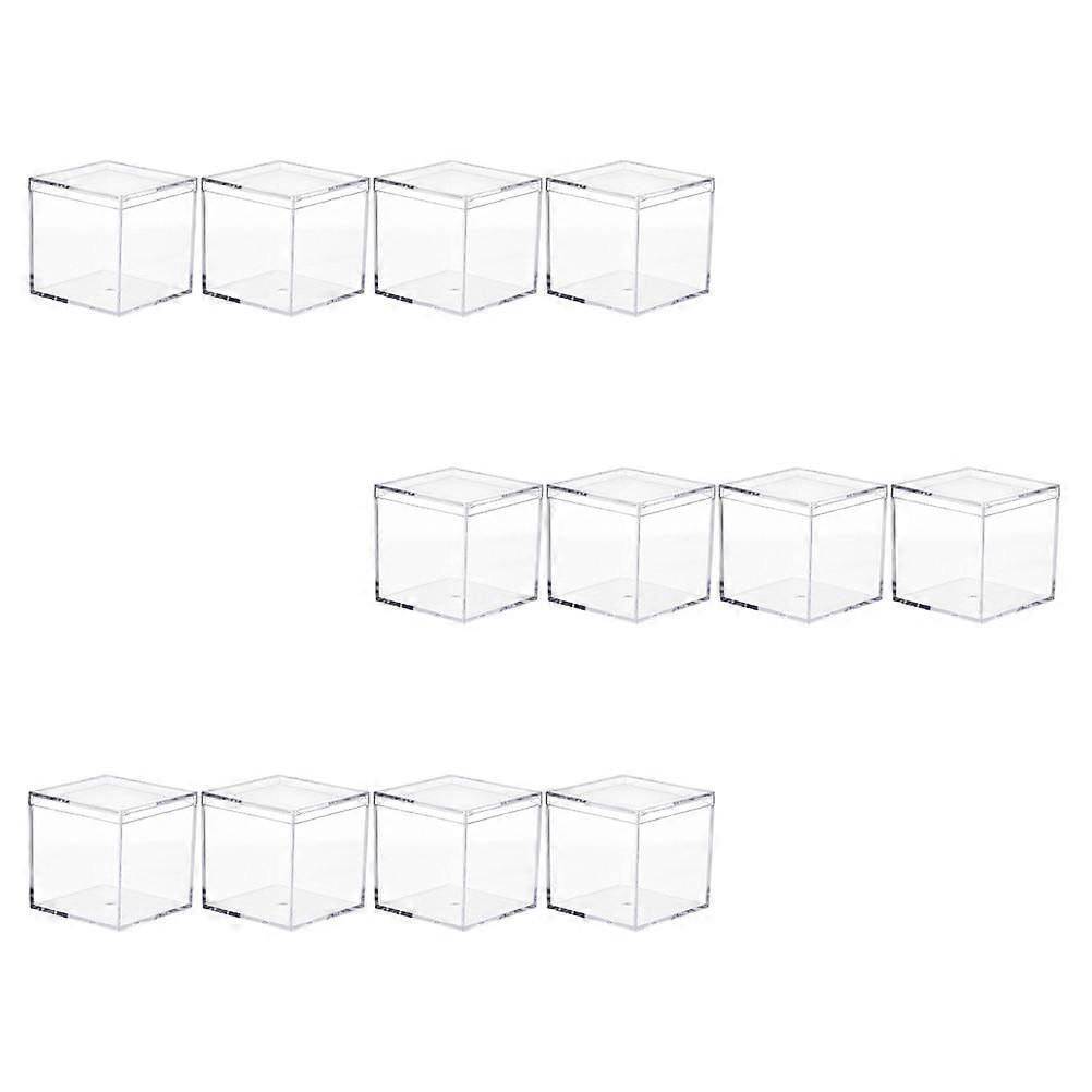 Acrylic Storage Box Transparent Mini Square Container for Storage 84Pcs