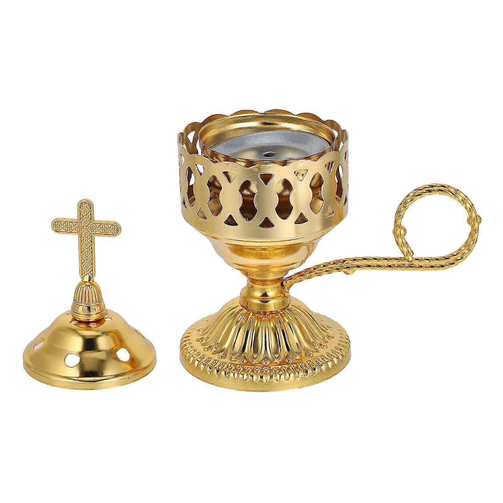 Golden Middle Incense Burner for Aromatherapy 5Pcs Set