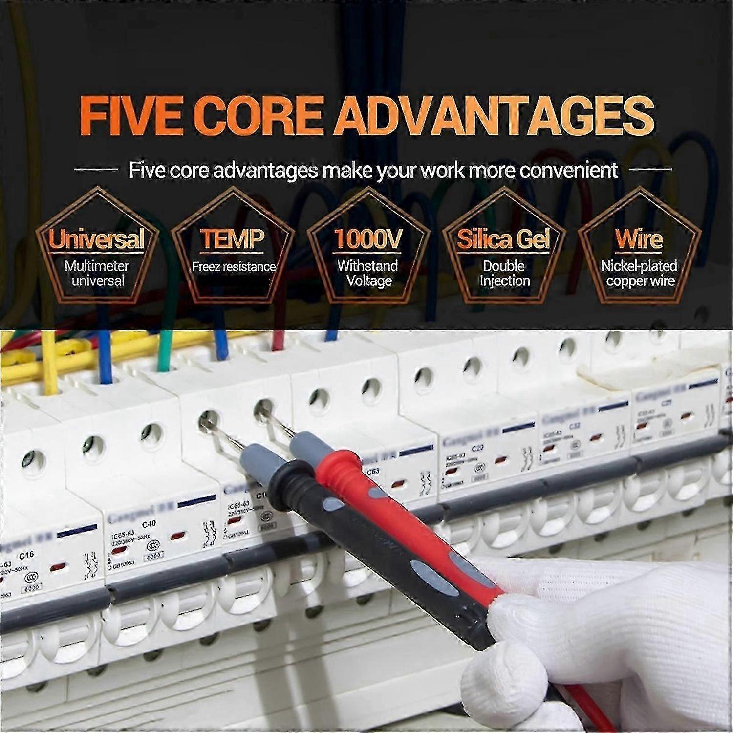 22-in-1 Multimeter Test Lead Set with Alligator Clips for Professional Electrical Testing