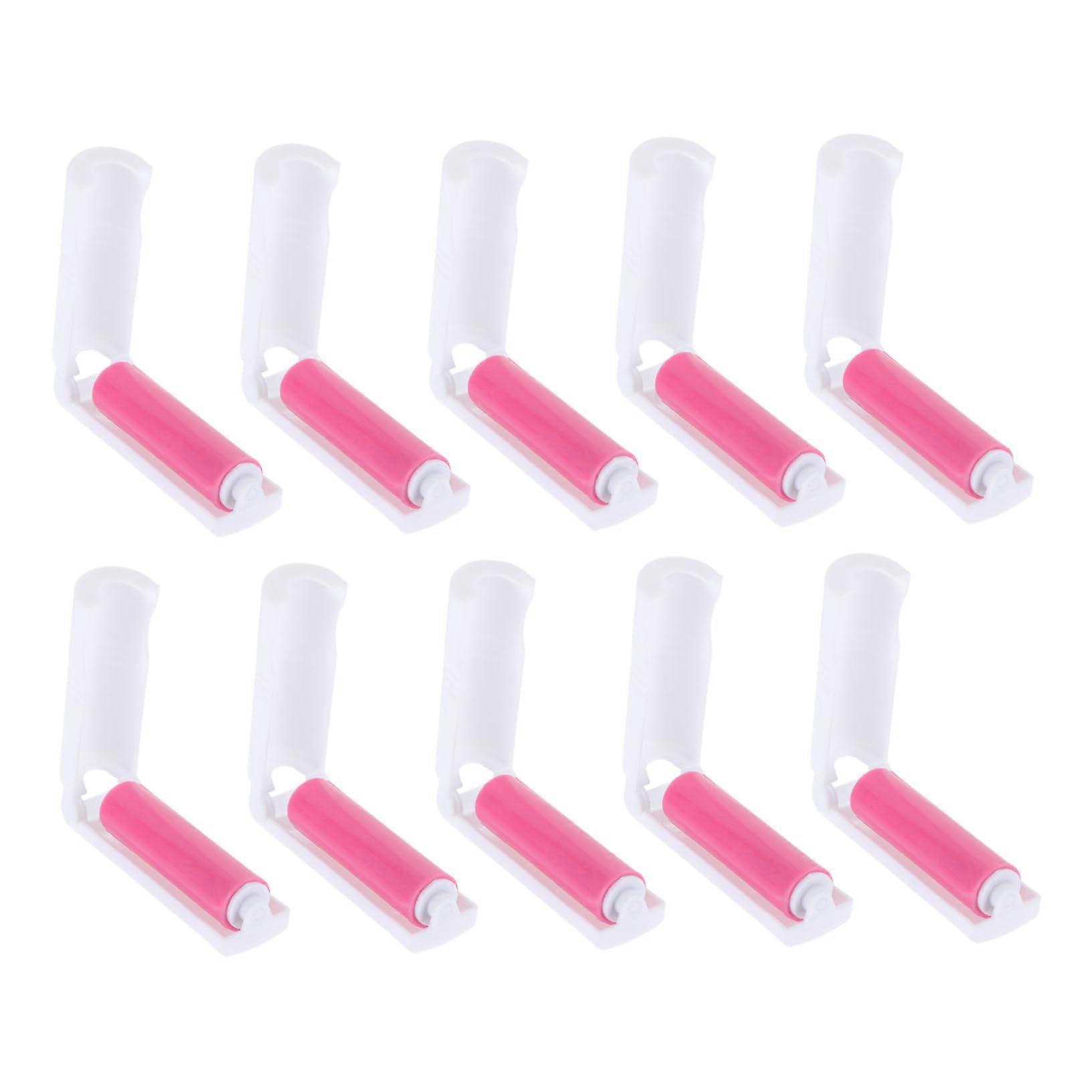 Lint Remover Tool 10 Pcs Mini Folding Roller For Clothes And Carpet Assorted Colors