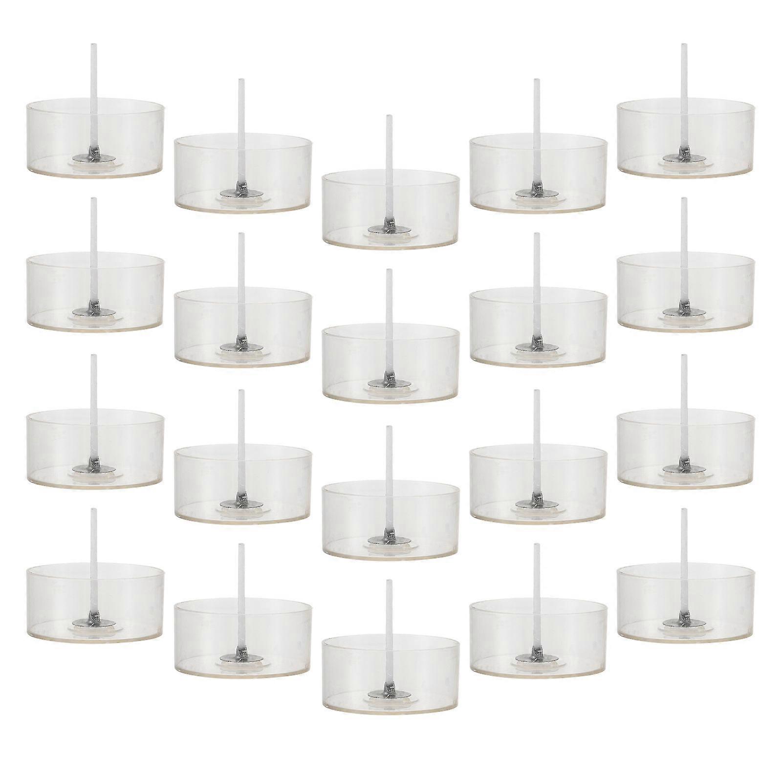 Candle Wick Candle Making Kit with Plastic Round Tealight Cups for 1Set