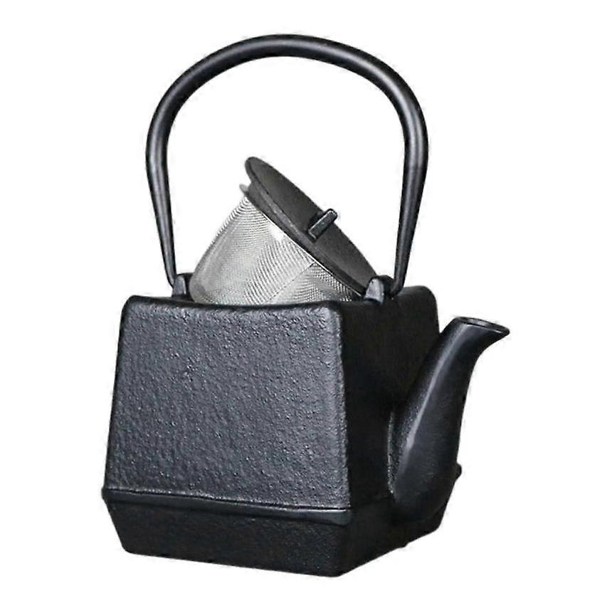 Cast Iron Teapot with Strainer Portable Tea Kettle 500ml