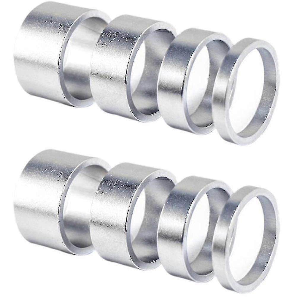 4pcs/set 5/10/15/20mm Aluminum Alloy Headset Stem Spacer,silver