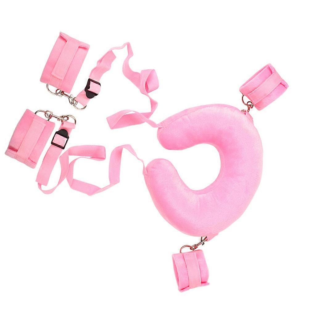Adjustable Wrist Ankle Handcuffs Split Leg Pillow Pink 1Pcs for Rest Use