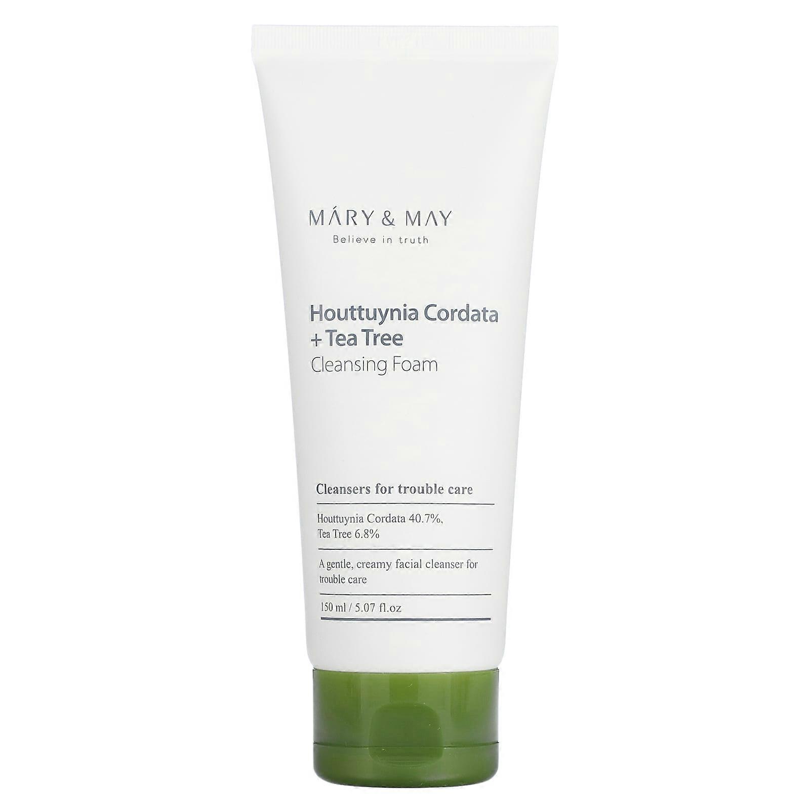 Houttuynia Cordata + Tea Tree, Cleansing Foam, 5.07 fl oz (150 ml)