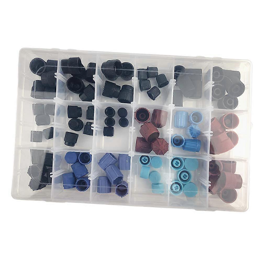 Air Conditioning Valve Core Cap 90x Pack, AC Charging System Accessories, Vehicle Compatibility, Universal Fit