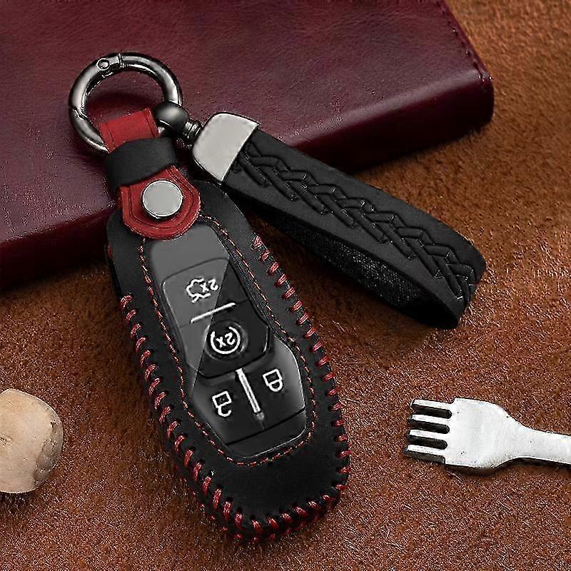 2025 Leather TPU Car Remote Key Full Cover Case Keychain For Ford Focus 3 4 ST Mondeo 5 MK5 Fiesta Ecosport Kuga MK3 MK4 Fusion 2013-2017 Key Shell Ho