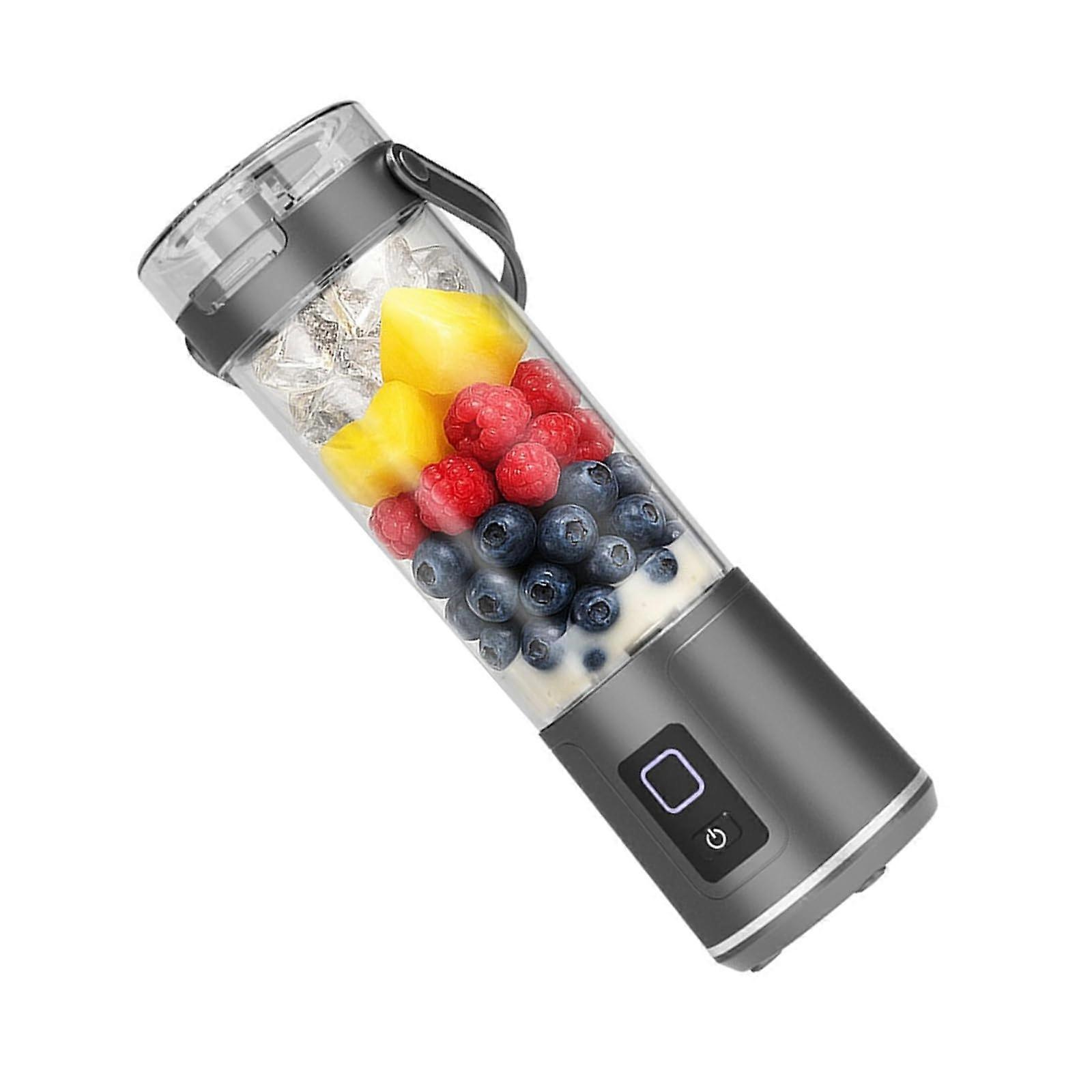 Portable Electric Blending Machine 50W Motor Rechargeable Cordless Juicer 600Ml Blender Cup Grey