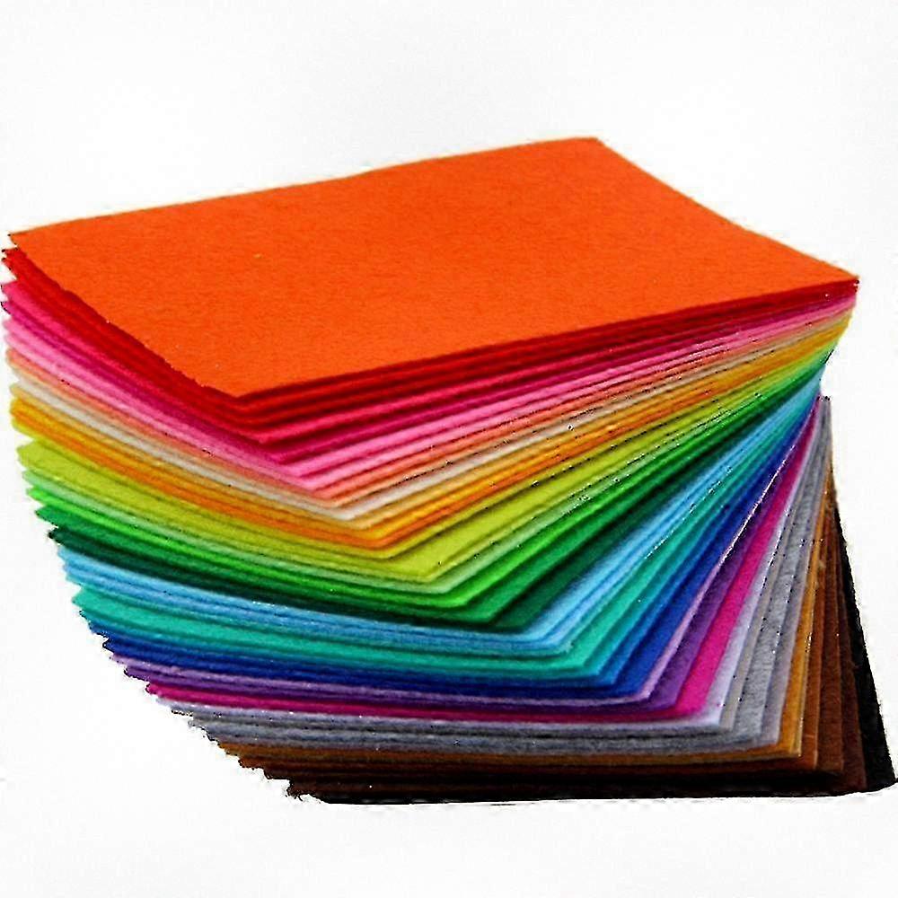 40 Pieces of Colorful Felt Fabric in Assorted Colors for Creative Craft Projects