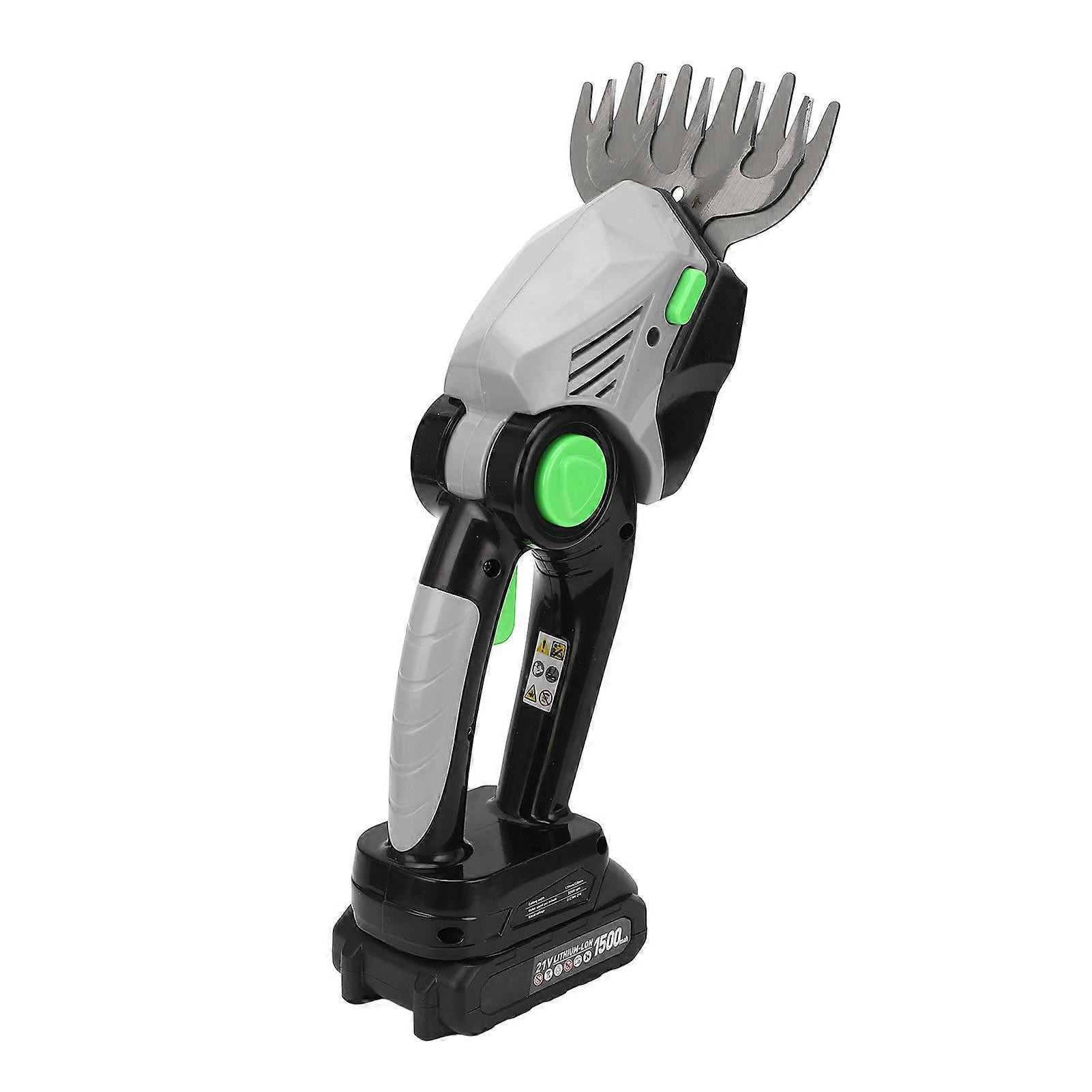 2 in 1 Grass Shear and Hedge Trimmer 22000 RPM 21V Battery Powered Cordless Electric Grass Cutter and Shrub Trimmer EU Plug 