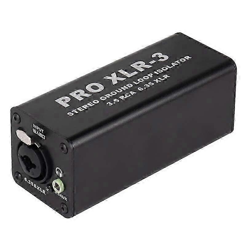 PRO XLR-3 Professional Stereo Ground Loop Isolator 35 RCA 635 XLR Audio Noise Filter Noise Suppressor Isolator for PC