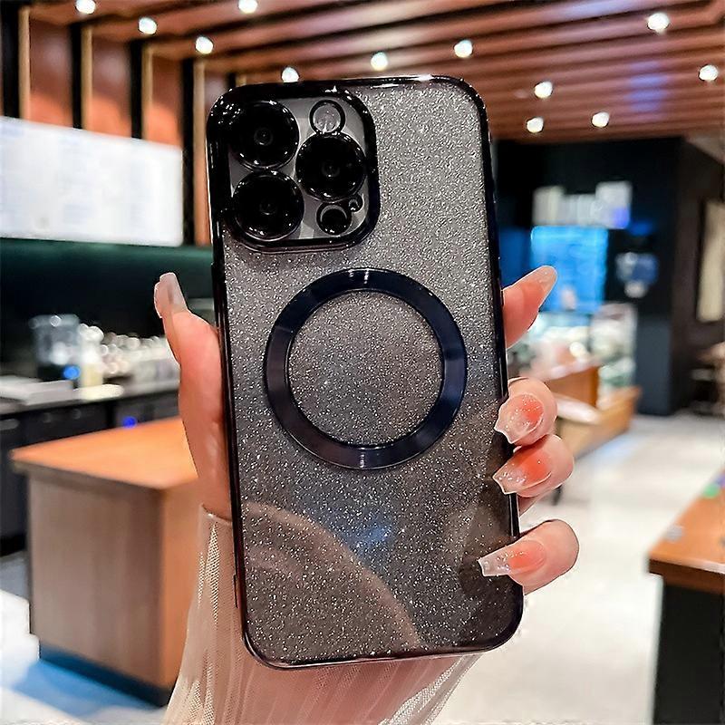 Plating Magnetic Case For iPhone 12 13 14 15 16 e 17 Air Plus Pro Max Soft Cover