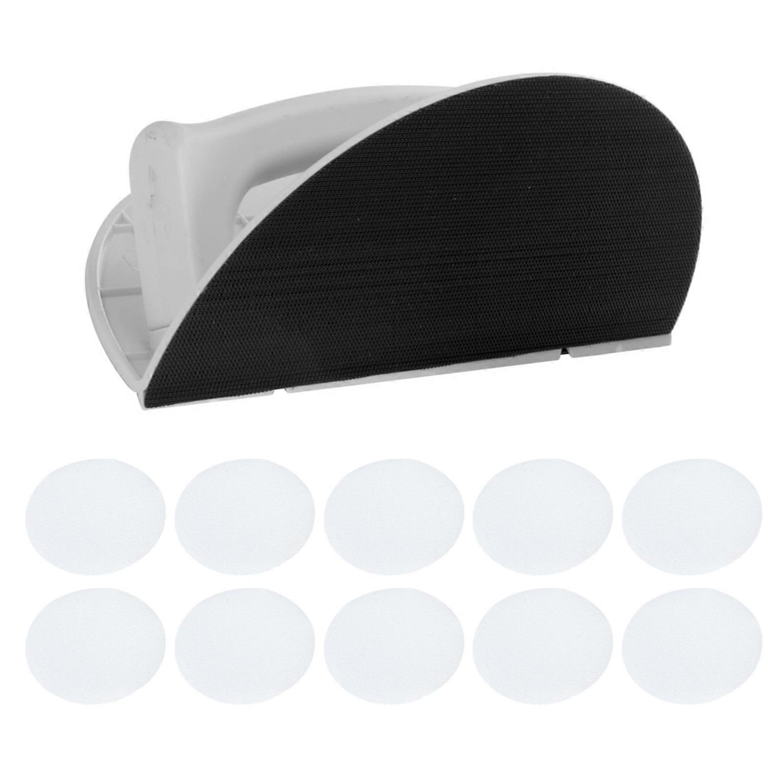 Auto Adhesive Half Circular Sanding FrameIncludes 10 Replaceable Sandpapers Wall Corner Grinding Tool for Wall Corners Multicolor