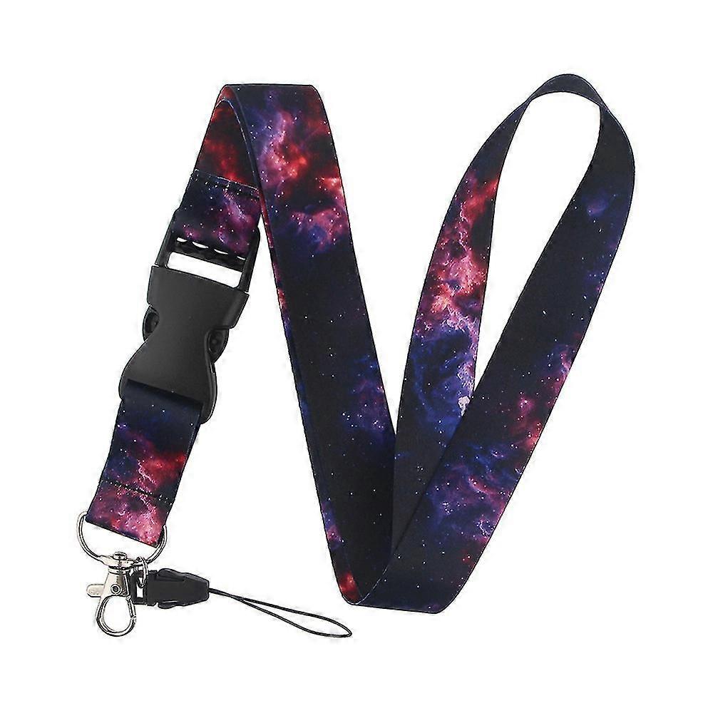 Keychain Lanyard For Keys - Detachable Premium Soft Fabric Neck Lanyard With Removable Buckle