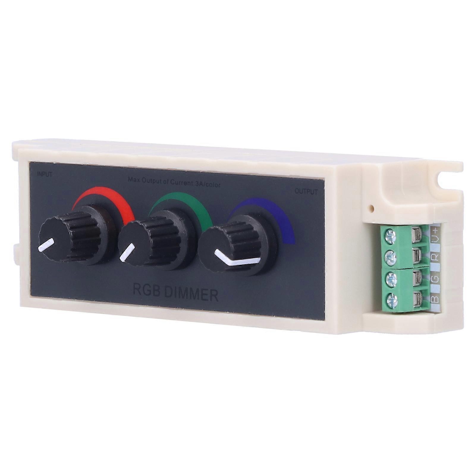 RGB Knob Dimmer Smart LED Light Brightness Adjustment 3‑Channel Controller DC12‑24V