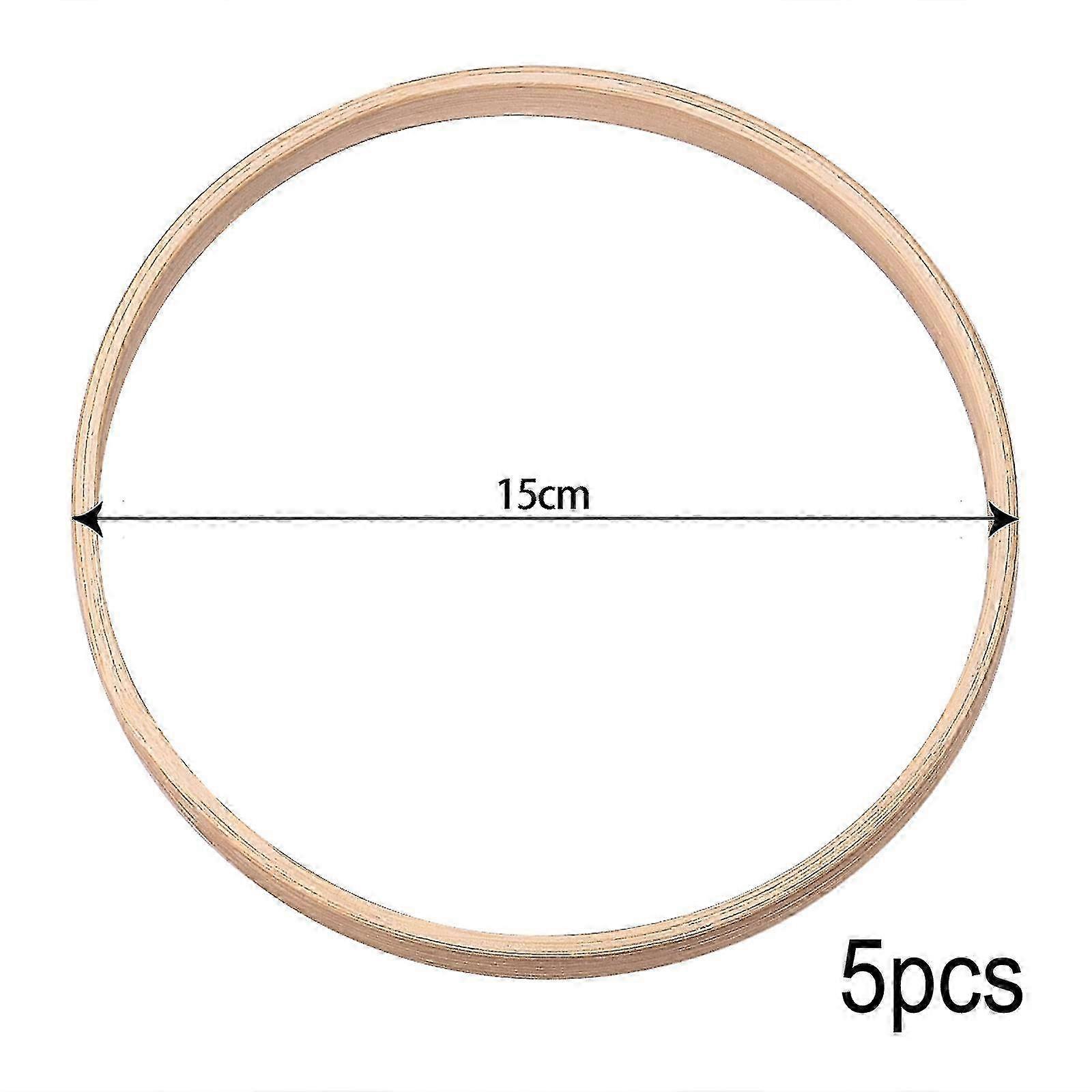 DIYの花輪と家の装飾のための竹のリングフープ8-33cm