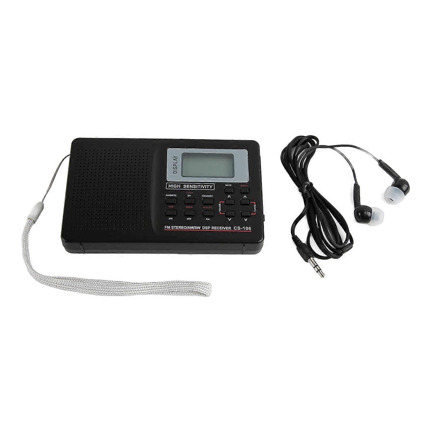 AM FM SW Radio Memory Function Low Loss Backlight Keys Portable Digital Full Band Radio with Alarm C