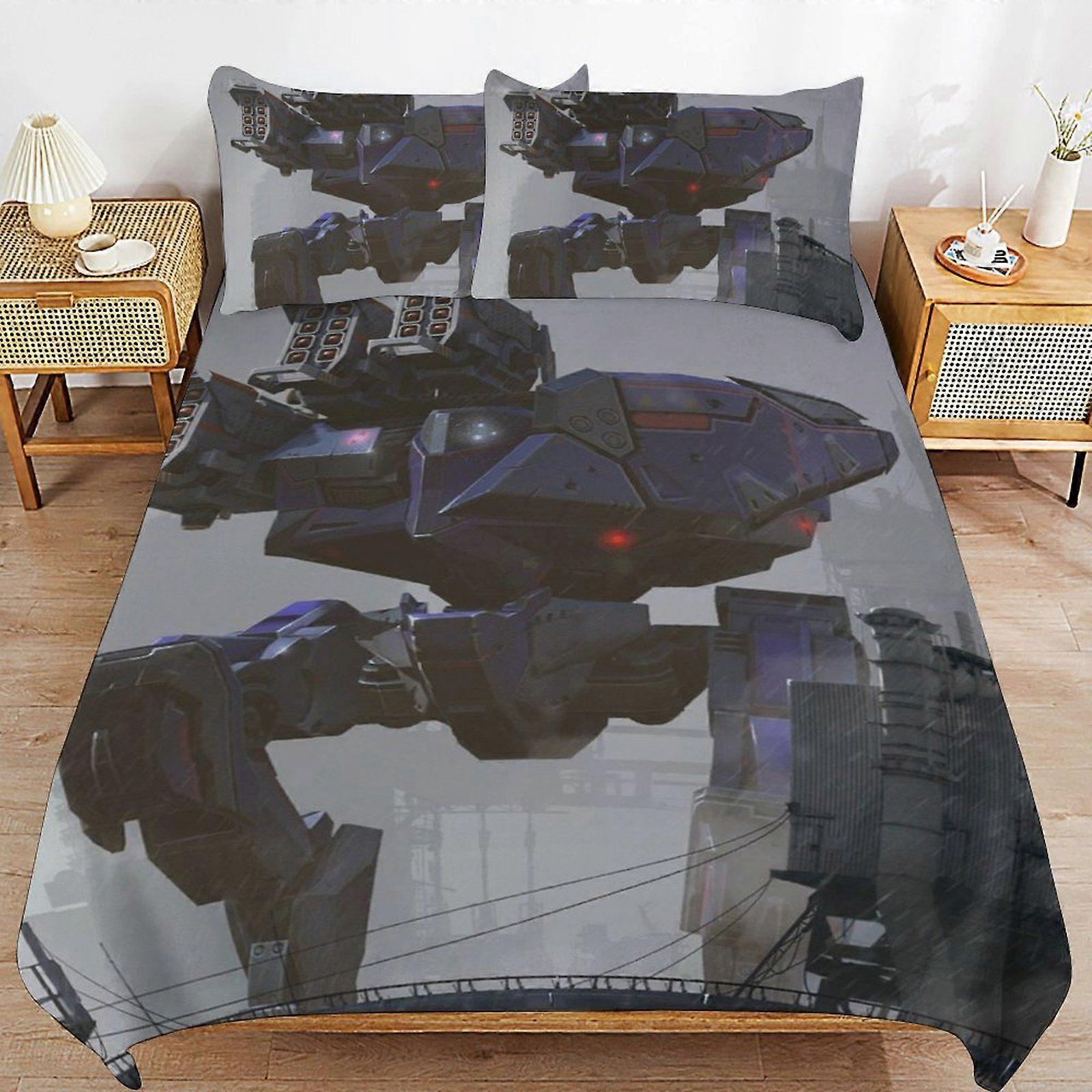 d212 War of the Robots Hotel Quality Sleep Set Soft Surface Zipper Finish Wrinkle Free Duvet Cover Sets Lifesaver b212