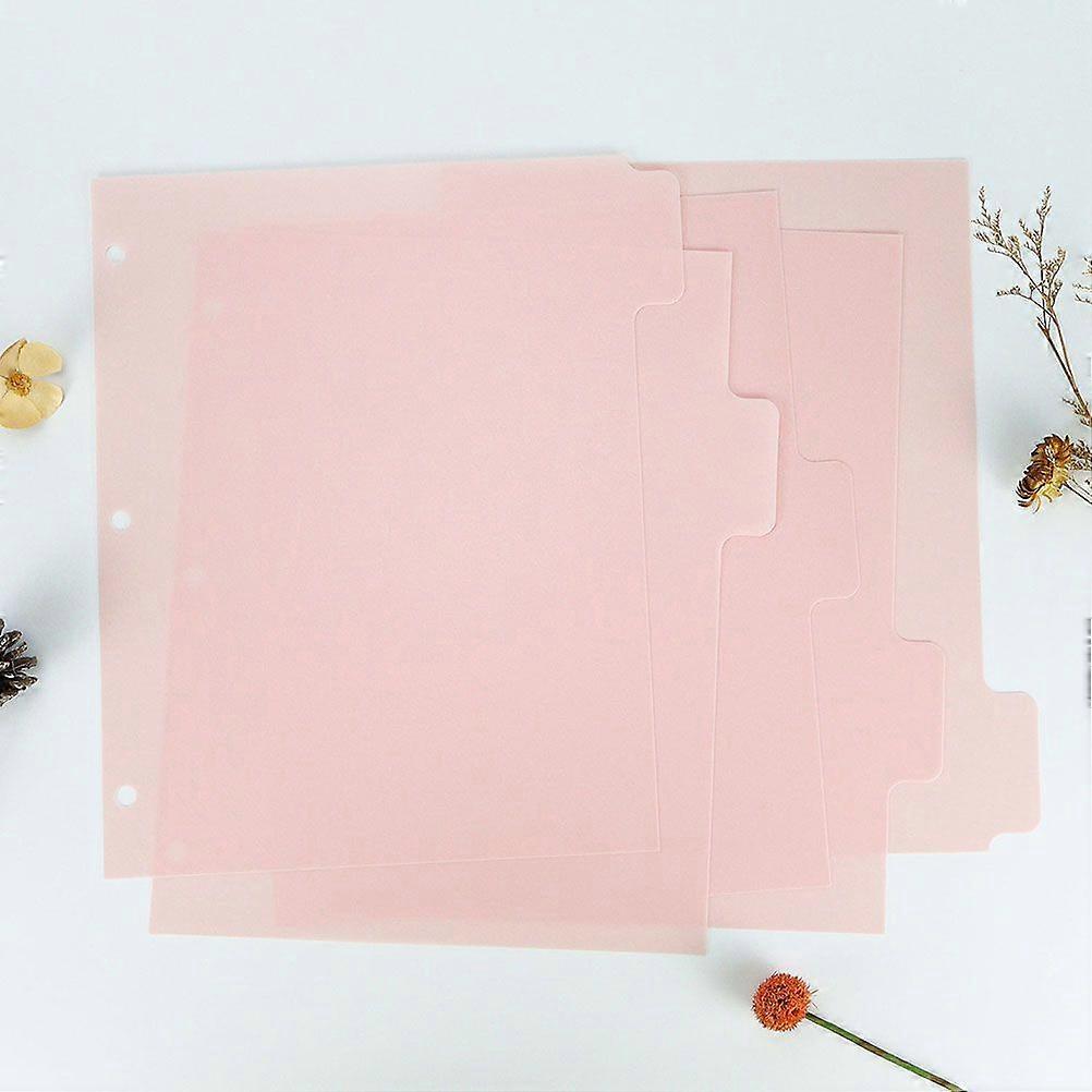5 Sheets Book Binder Dividers Notepad Dividers Binder Notebook Page Dividers Organizers