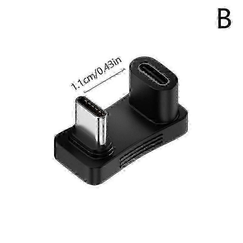 10Gbps USB C 2-in-1 Adapter with 90-Degree Right Angle Extender & PD 100W Fast Charging Compatibility