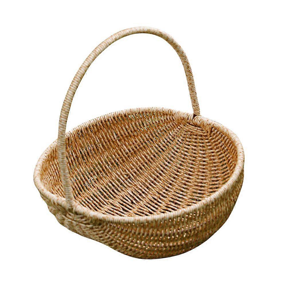 Handheld Basket Food Storage Basket Multi-function Fruit Basket Woven Basket Fruit Picking Basket