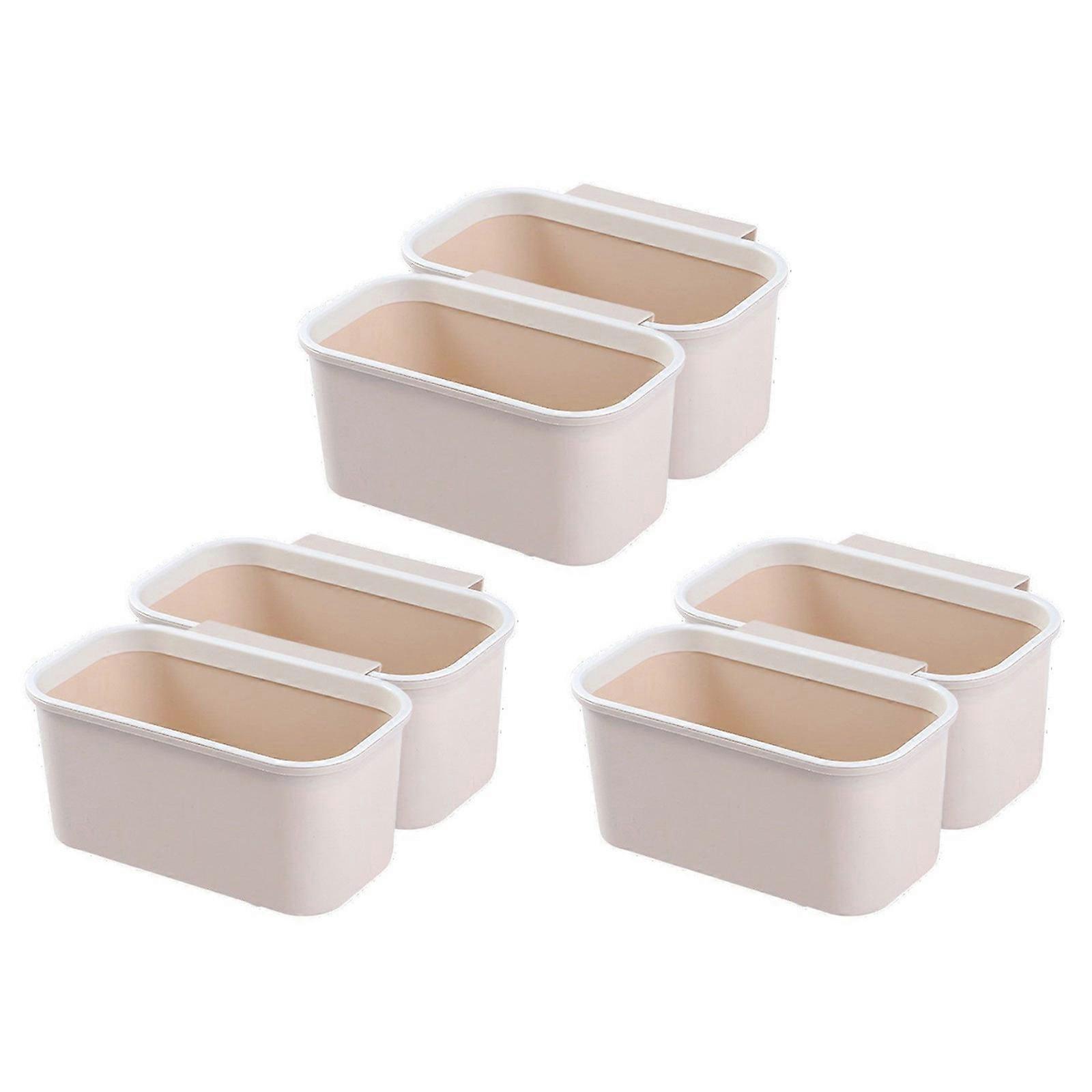 Sleek Wall Mount Bedside Storage Carriers Permanent Polyethylene Multi Functional Planner Space Efficient Home Deck Accessory  Apricot 3 packages