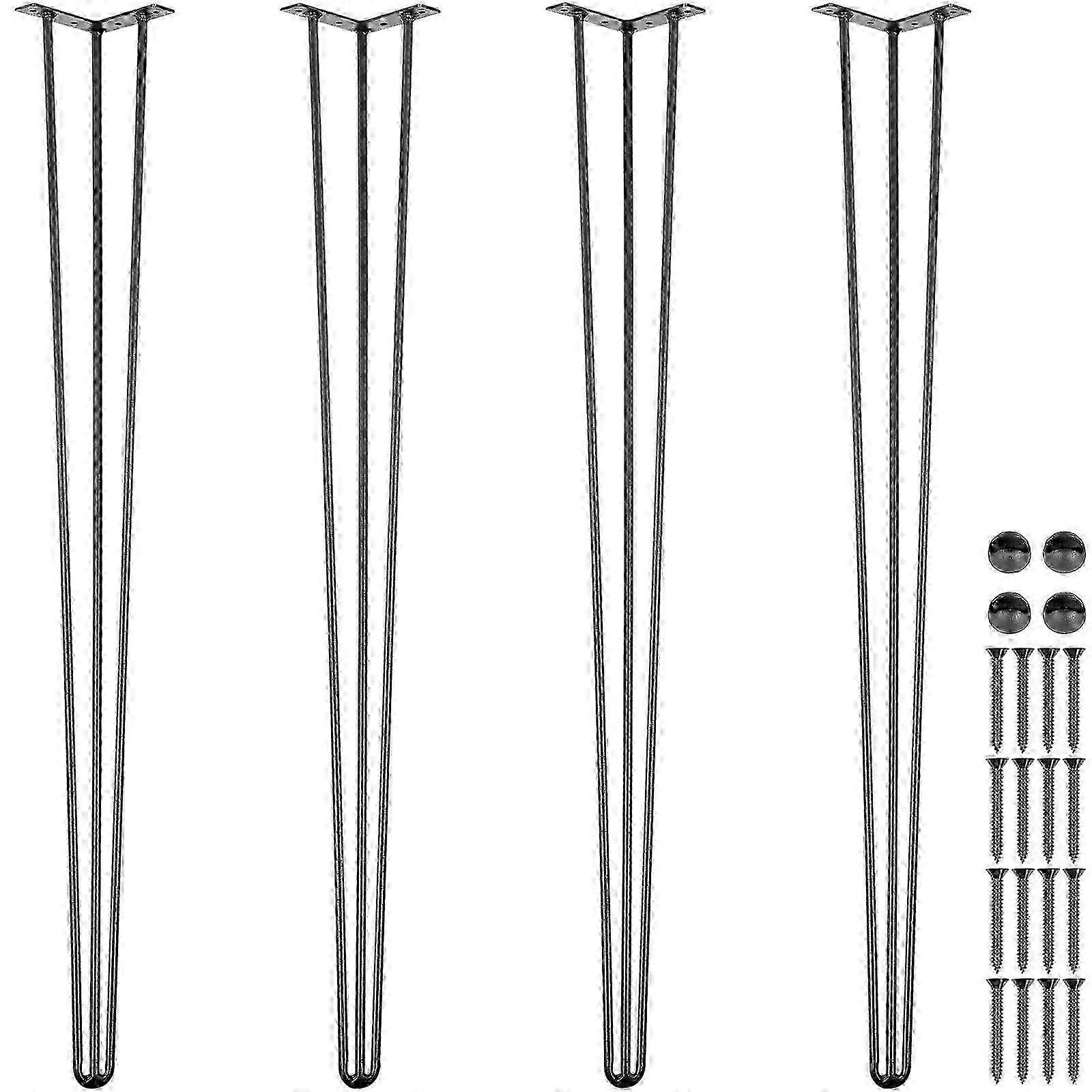 4 Piece Black Table Legs for Counter Table 40 Inch