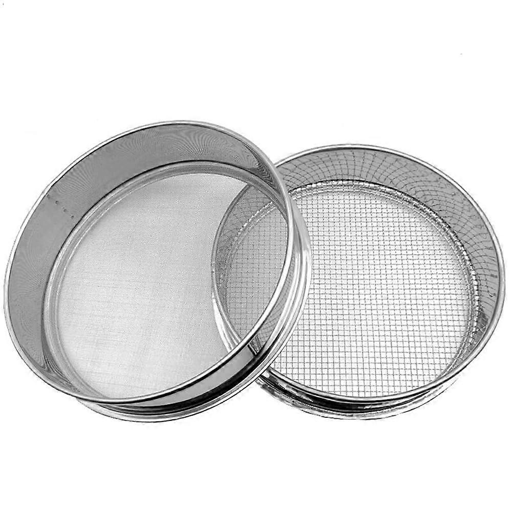 25cm Round Stainless Steel Mesh Sieve for Flour Sifting, Powder Filtering, Baking and Lab Use