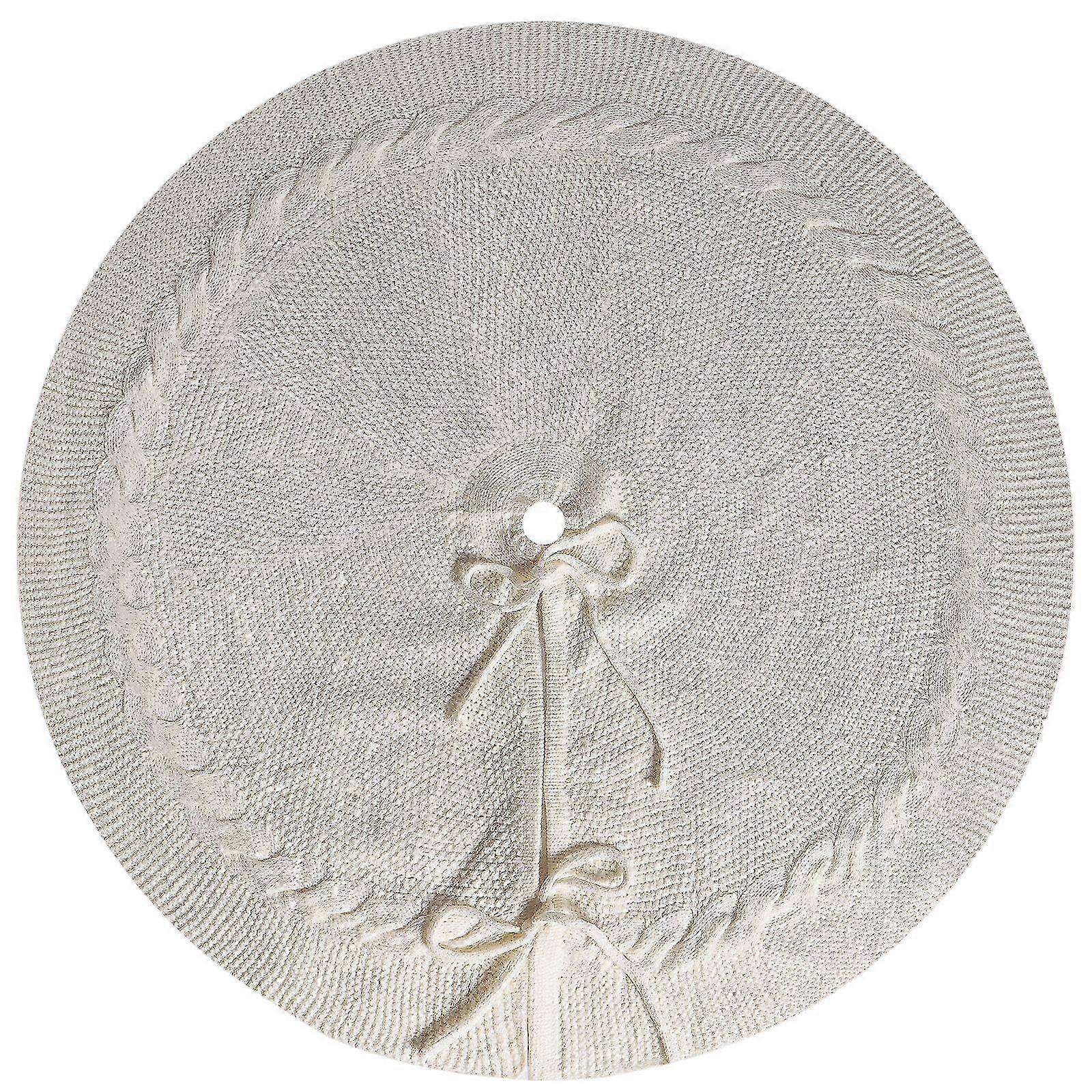 Knitted tree skirt for Christmas 24 inch with two color options available