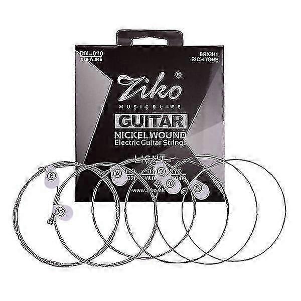 Dn-010 Normal Light Guitar Strings for Electric Guitars Hexagonal Core Namo Coating Nickel Winding 6-String Set