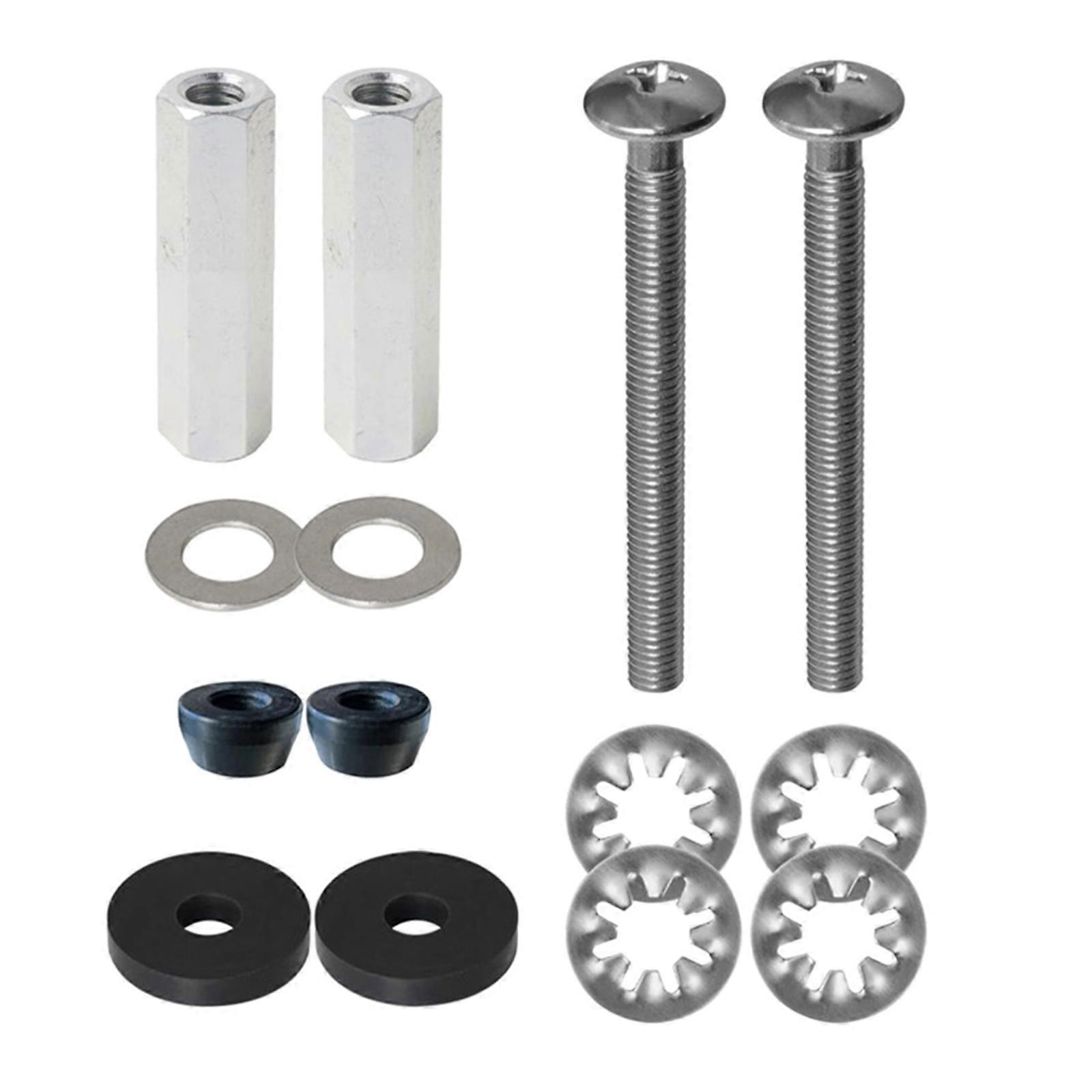 2pcs Toilet Seats Replacement Screws with Extended Lock Nuts Bathroom Fixture Accessory for Stable Support & Simple Setup Multicolor
