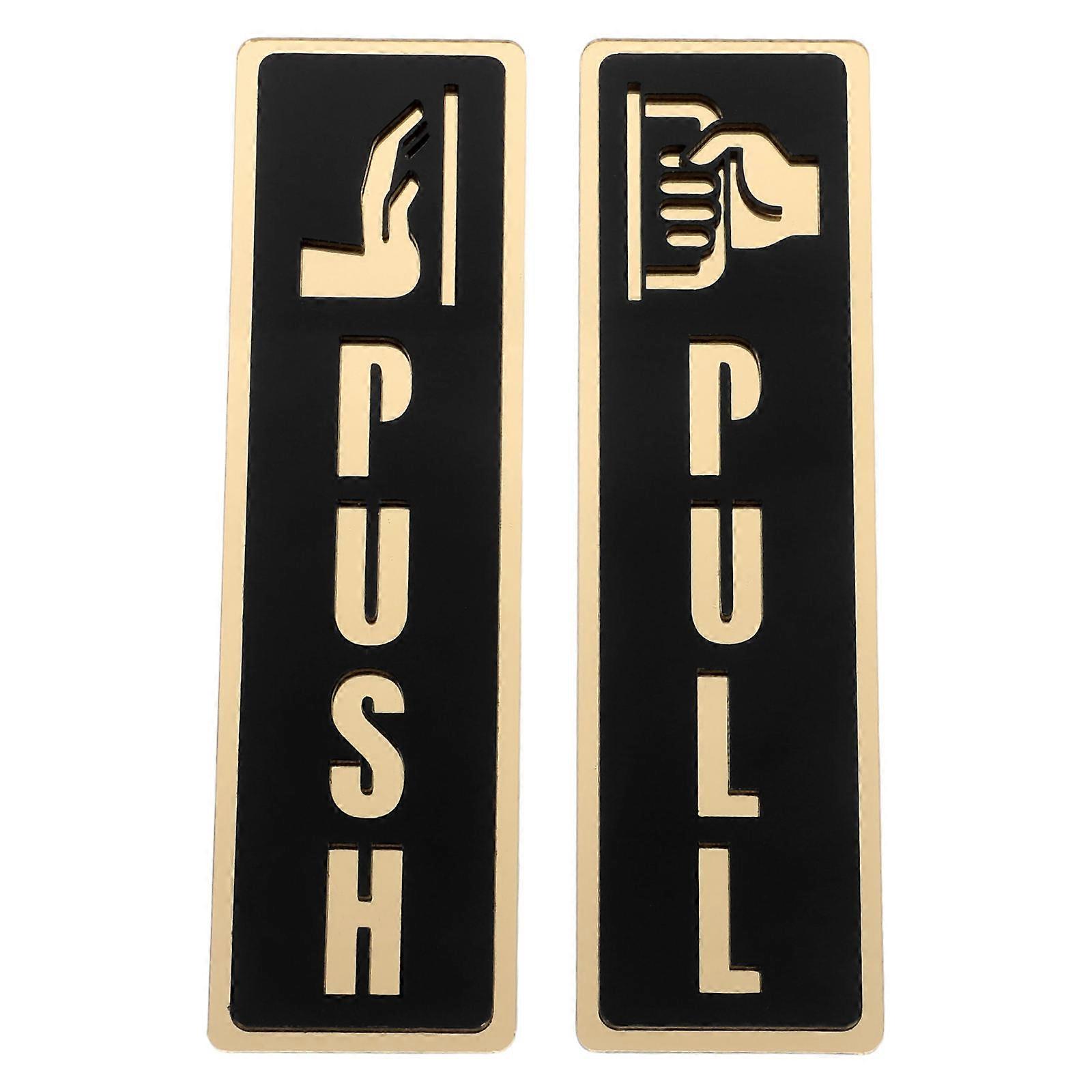 Push Pull Door Sign Acrylic for Commercial Use 2Pcs Door Plaque
