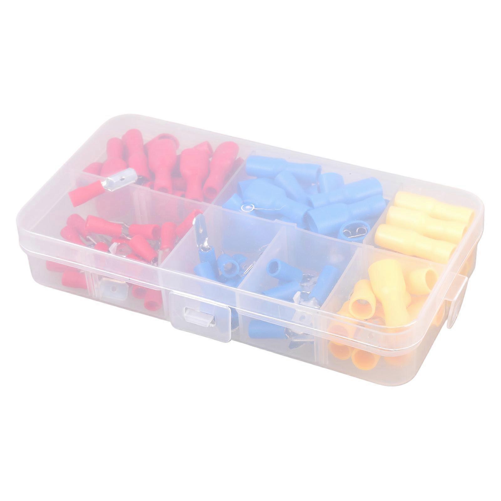 100 Pack Insulated Electrical Terminals High Conductivity Metal Contacts for Secure Wiring in Frequent Use Devices Multicolor