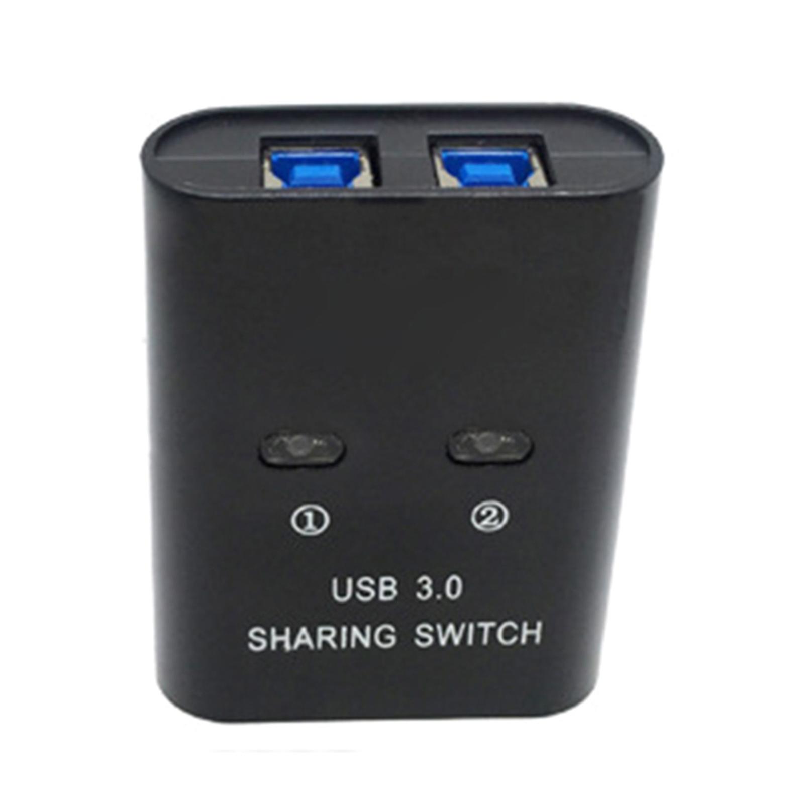 USB Manual Print Sharing Device Two Computers Share 1 USB Device for Keyboards Mouse USB Flash Drive Printer Multicolor