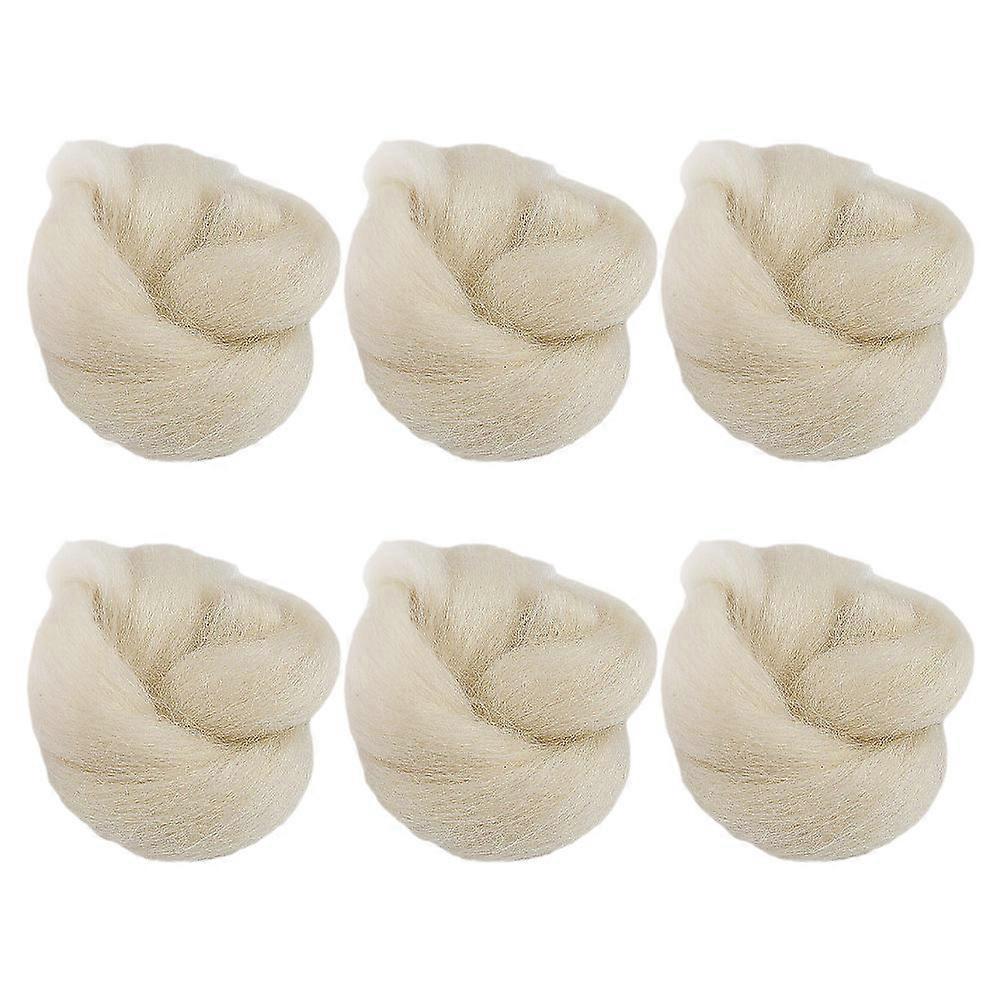 6Pcs Lambs Wool for Toes Supple Toe Separator Sweat-absorbing Overlapping Toe Separator