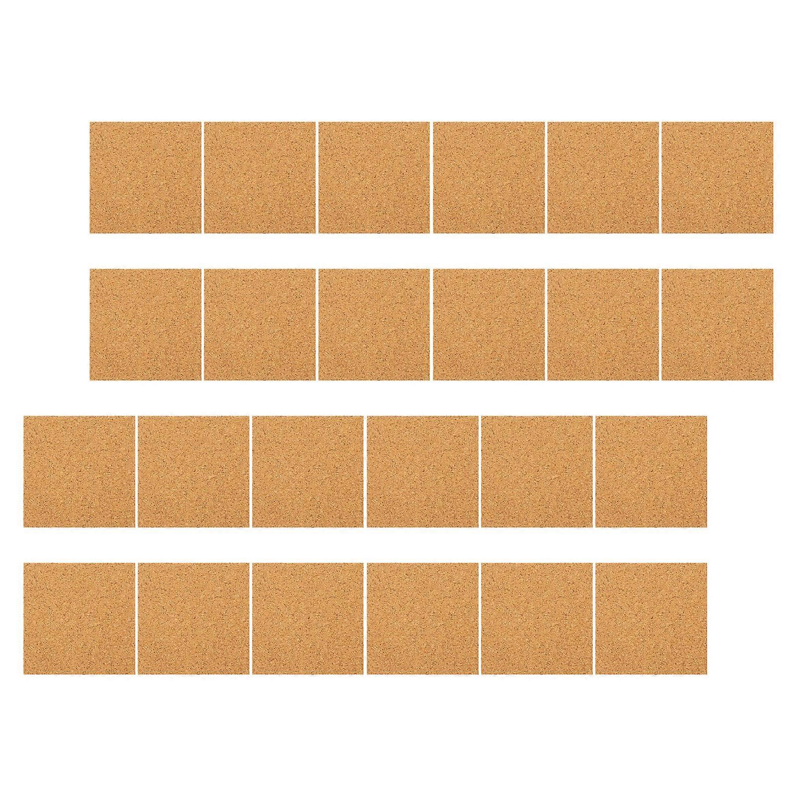 Self-Adhesive Cork Squares Cork Boards for DIY Use 30Pcs Brown Sheets