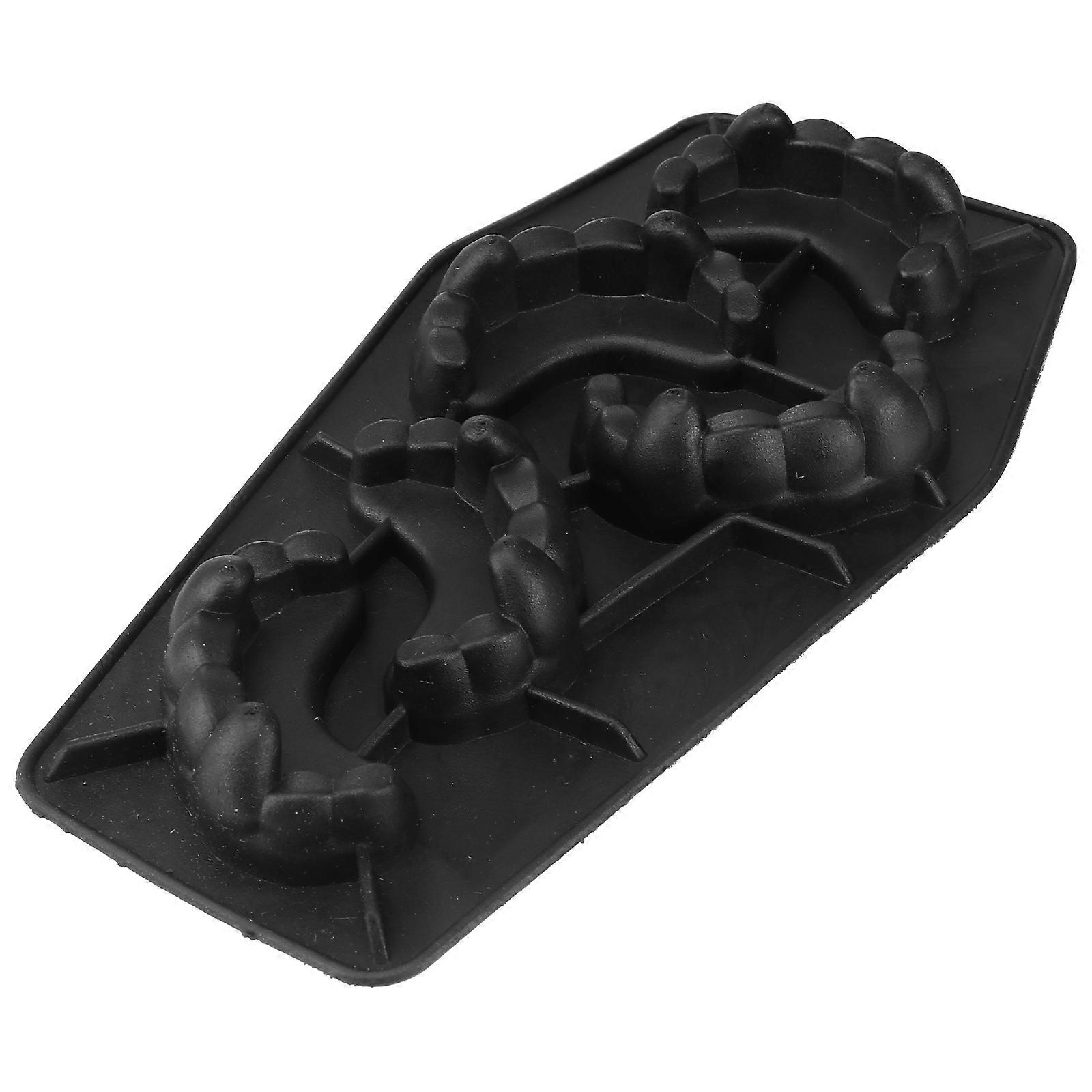 Black Ice Cube Mold Teeth Design for Ice Making Halloween Use