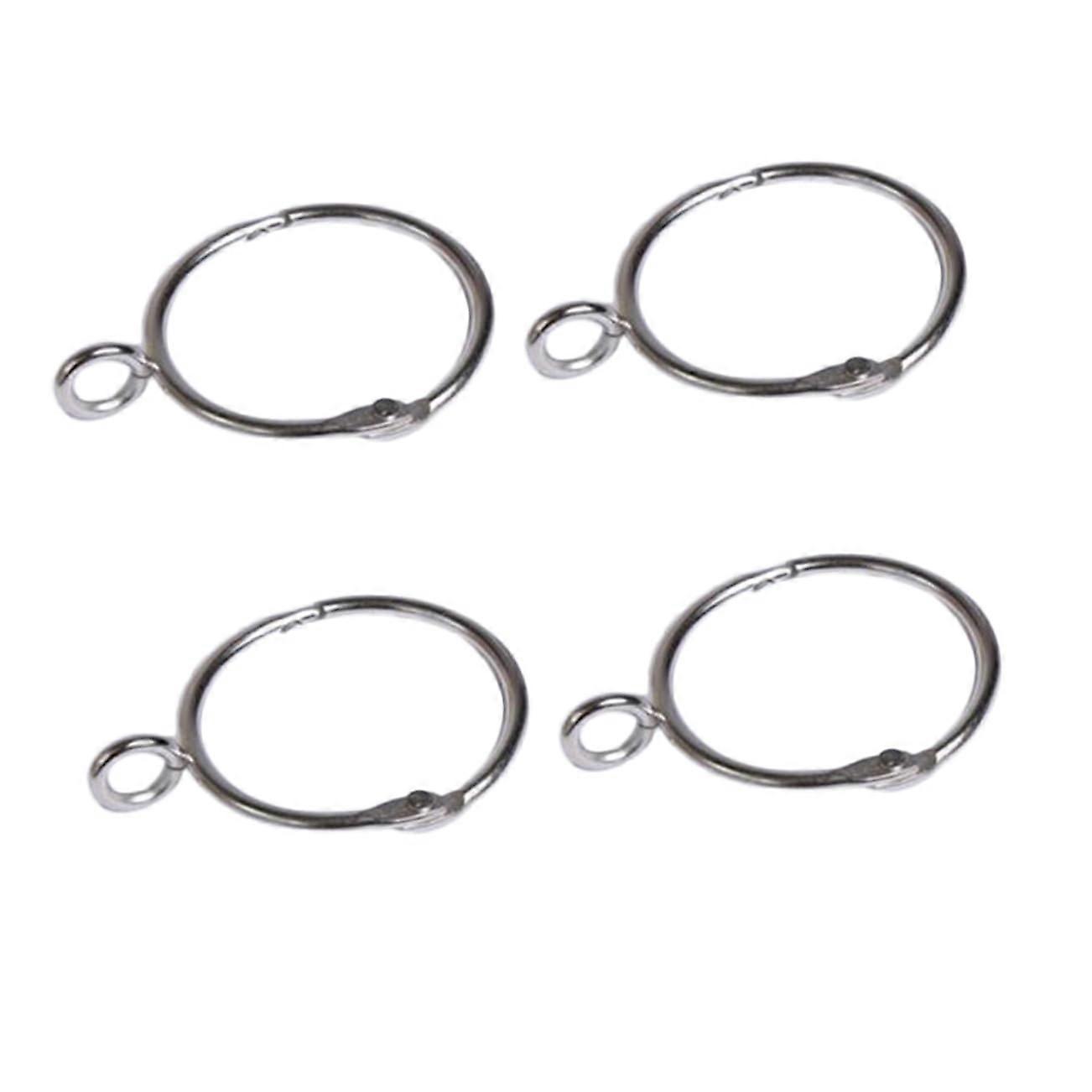 20pcs Curtain Rings with Hooks for Drapery and Shower Curtains Easy Install Window Rod Clips