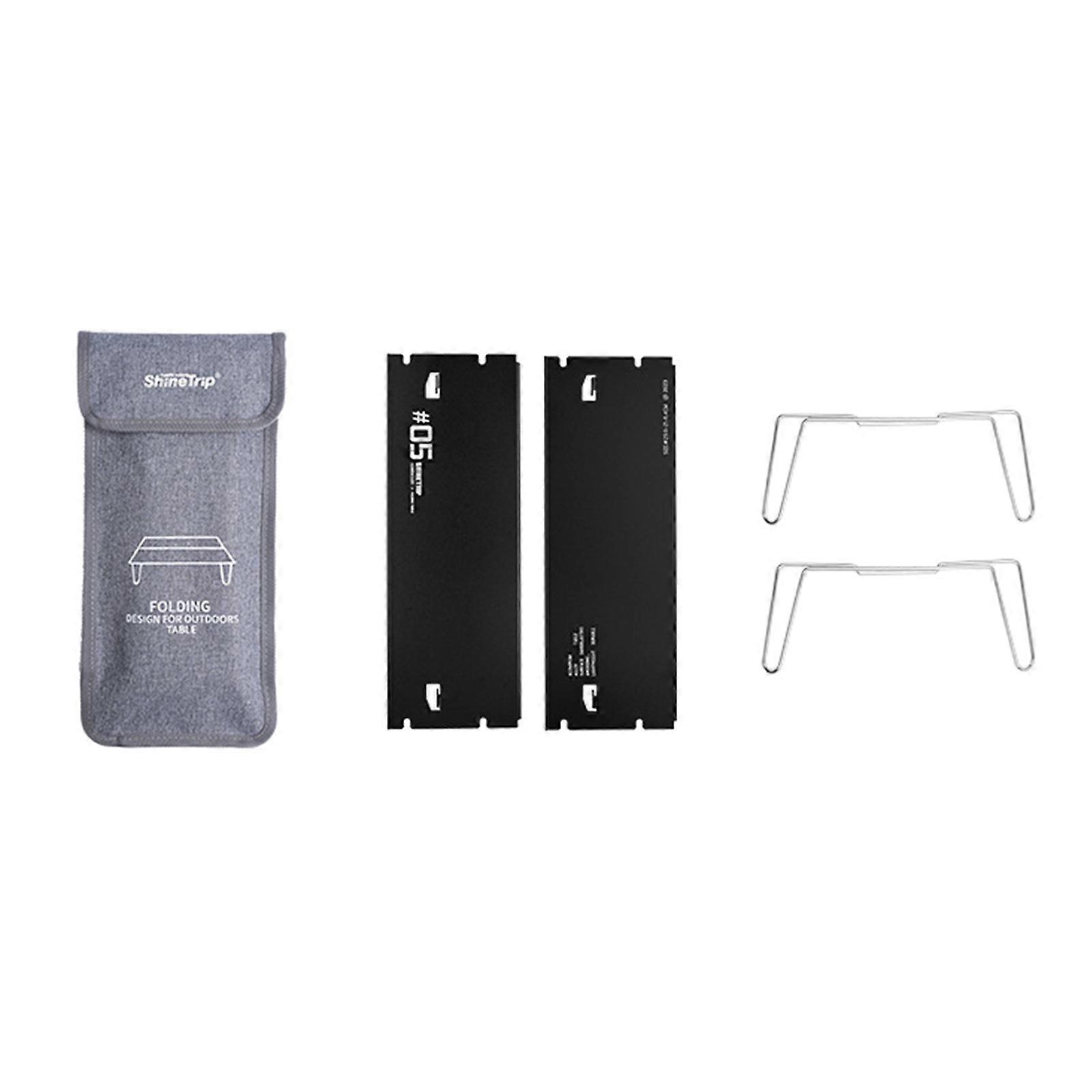 Outdoor Removable Camping Table Portable Lightweight Folding Beachs Table Small Collapsible Table for Picnic BBQ  Black