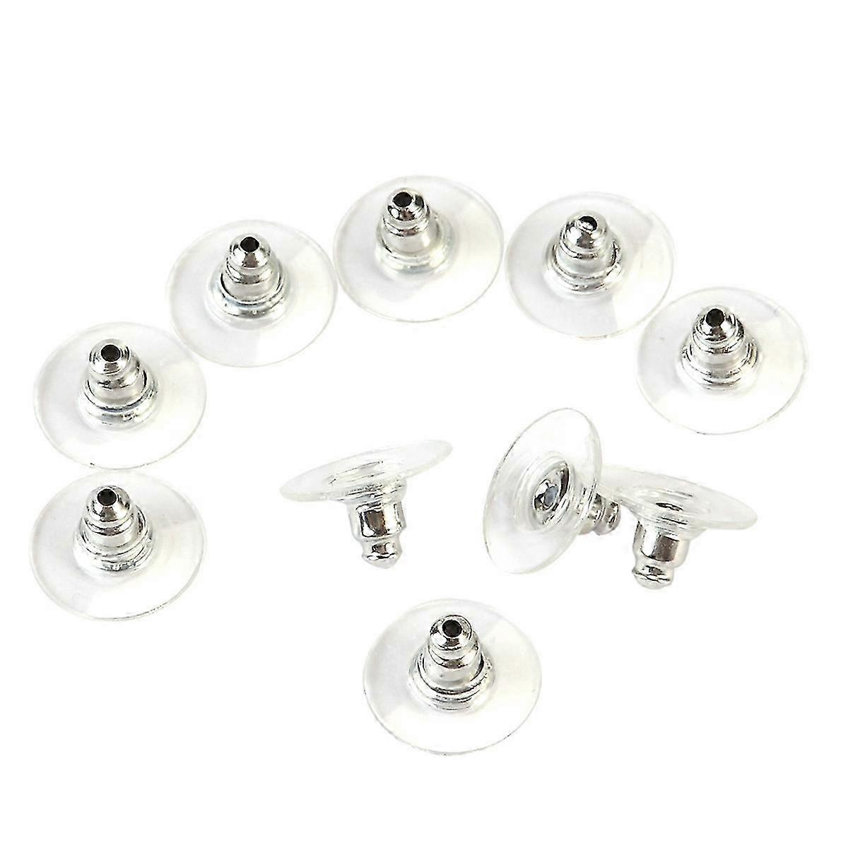 50 Pcs Earplug Earrings Earring Backings Earring Backs Pad Earring Back Stopper